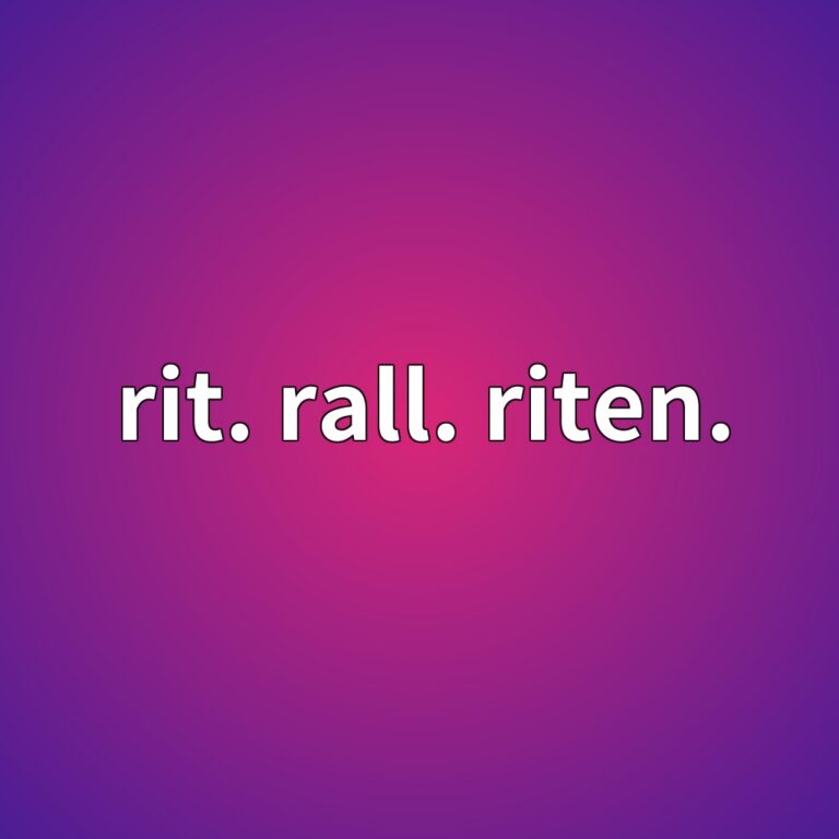 피아노 악보 rit. rall. riten. 차이 설명