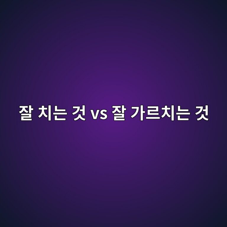 피아노 연주 실력과 지도 증력의 차이 설명